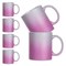 Craft Express Sublimation Printing Ceramic Mug - 11 oz, Pink Ombre Glitter, Pkg of 6